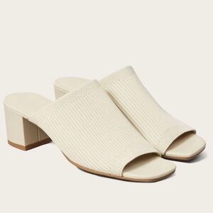 EVERLANE "the glove mule" in reKnit Open-Toe Block Heel Mules, sz 9